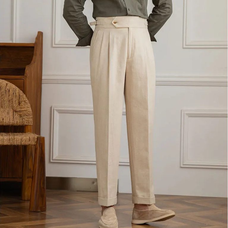 Birmingham Linen High Waist Trousers