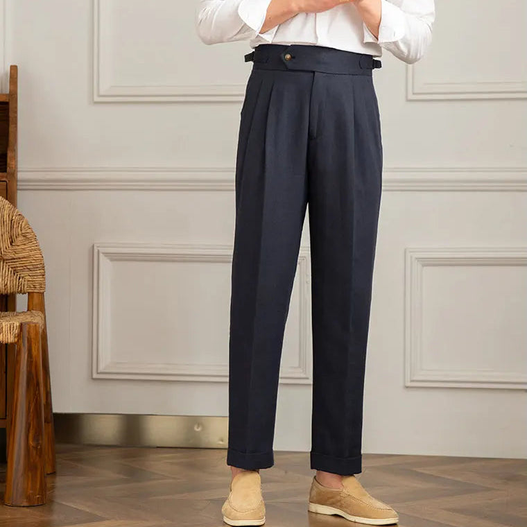 Birmingham Linen High Waist Trousers