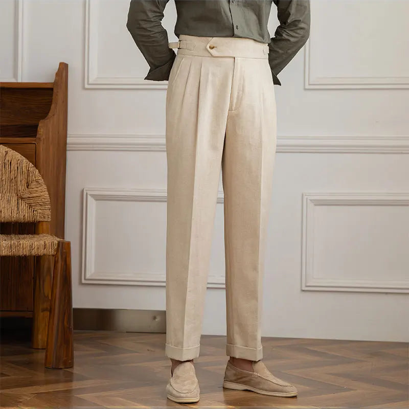 Birmingham Linen High Waist Trousers