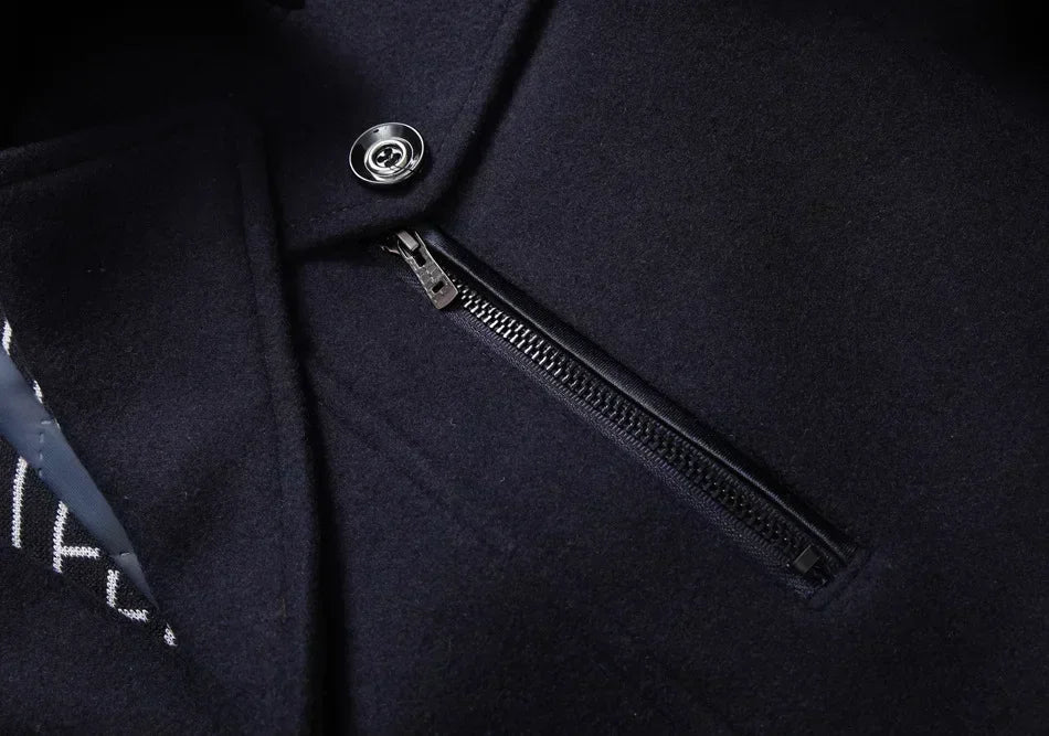 Single Breasted Woolen Overcoat