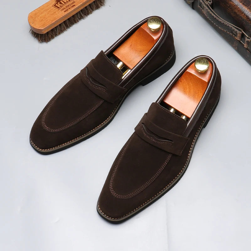 Beaumonts Suede Penny Loafers