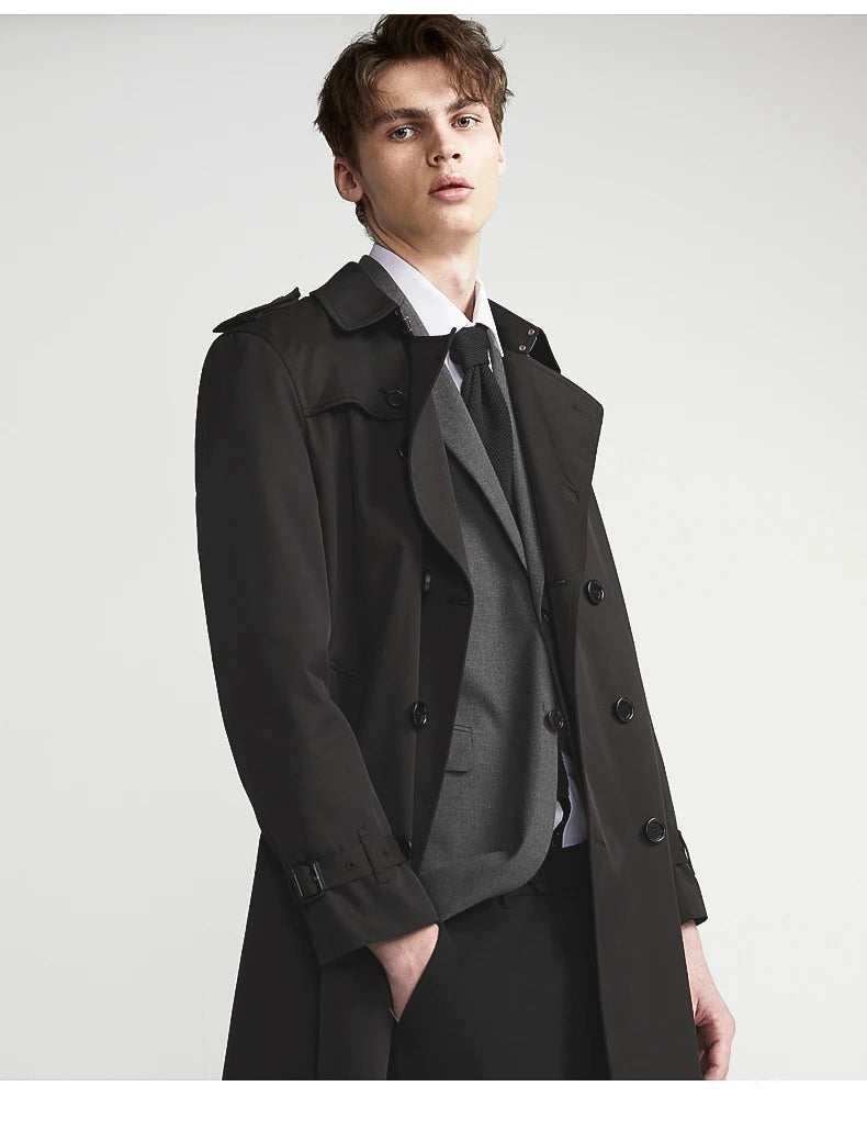Classic Double-Breasted Trench Coat
