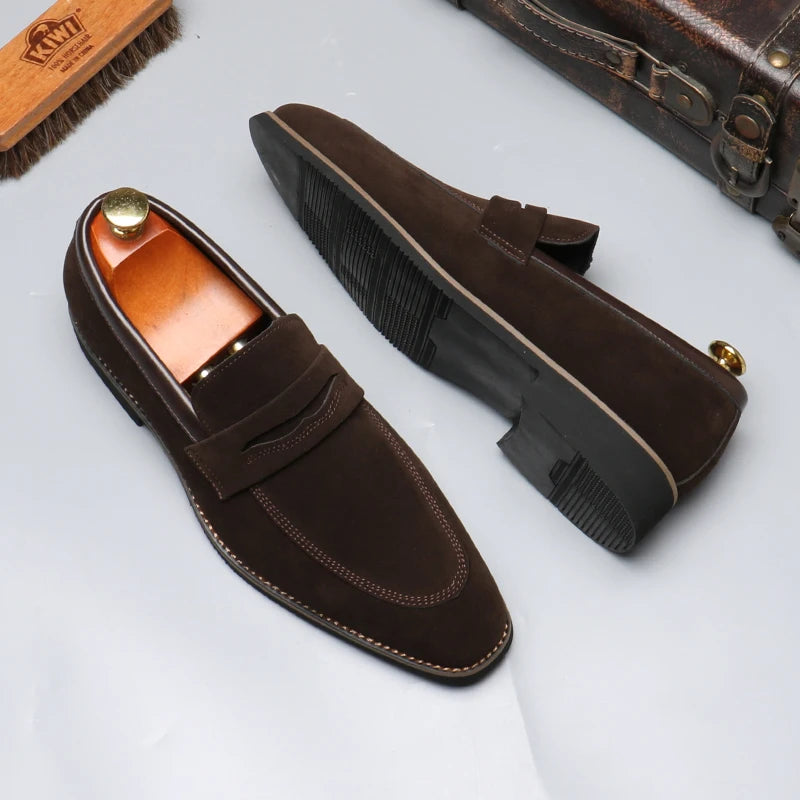 Beaumonts Suede Penny Loafers