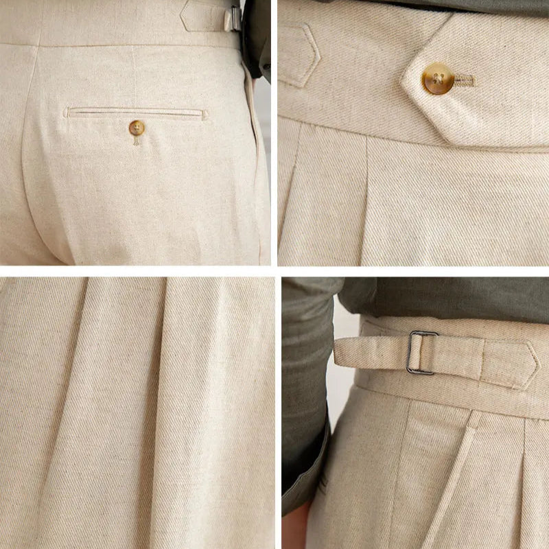 Birmingham Linen High Waist Trousers