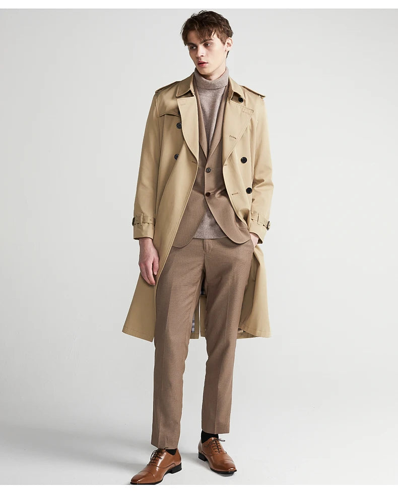 Classic Double-Breasted Trench Coat