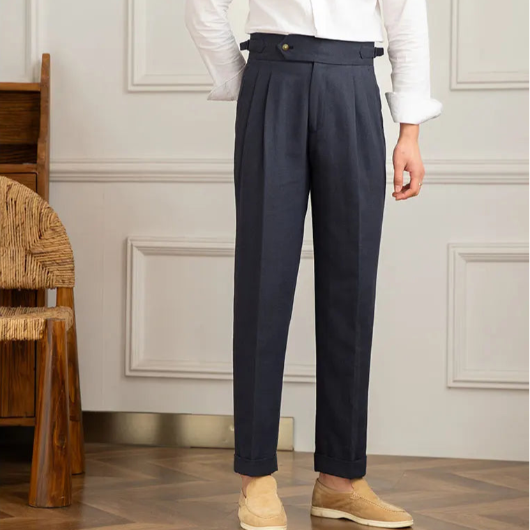 Birmingham Linen High Waist Trousers