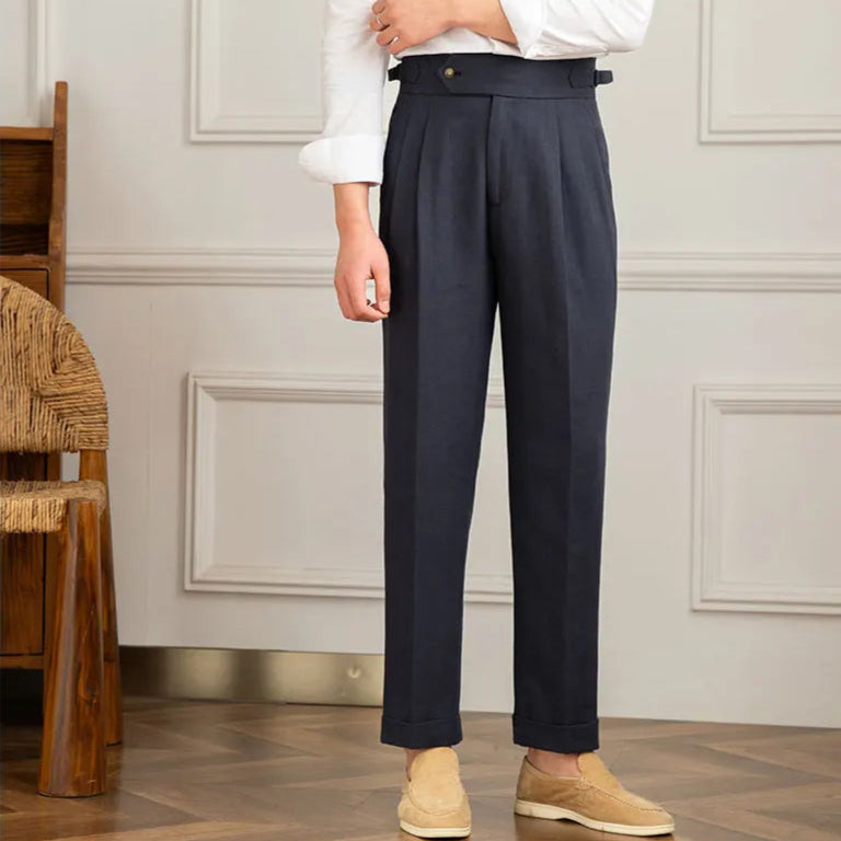 Birmingham Linen High Waist Trousers