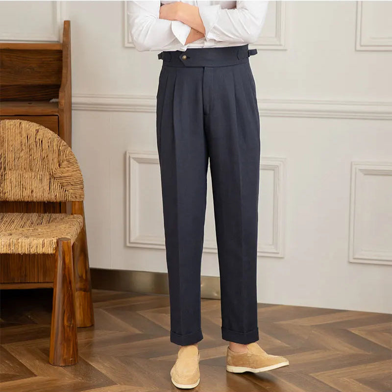 Birmingham Linen High Waist Trousers