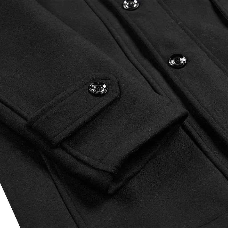 Single Breasted Woolen Overcoat