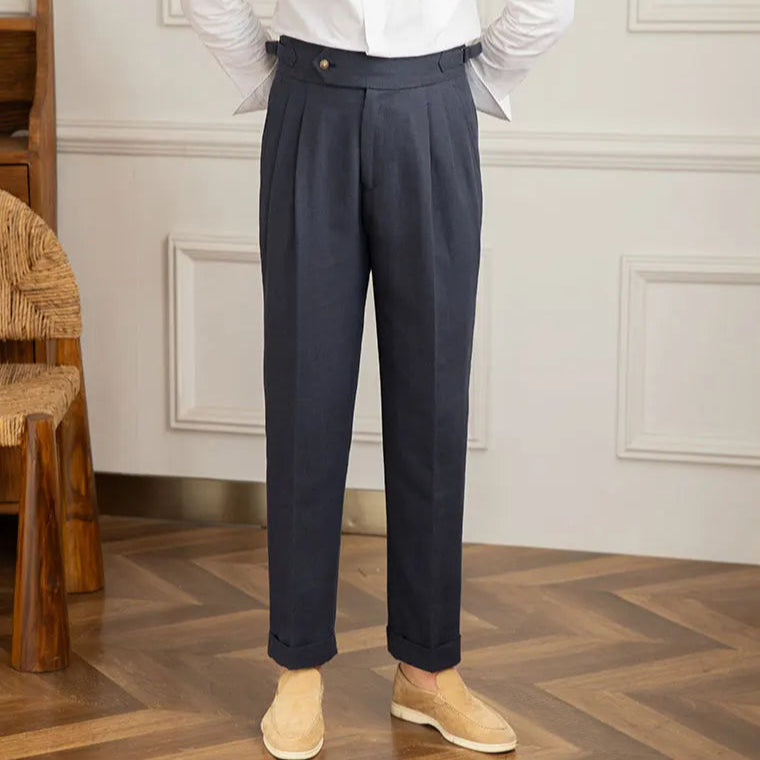 Birmingham Linen High Waist Trousers