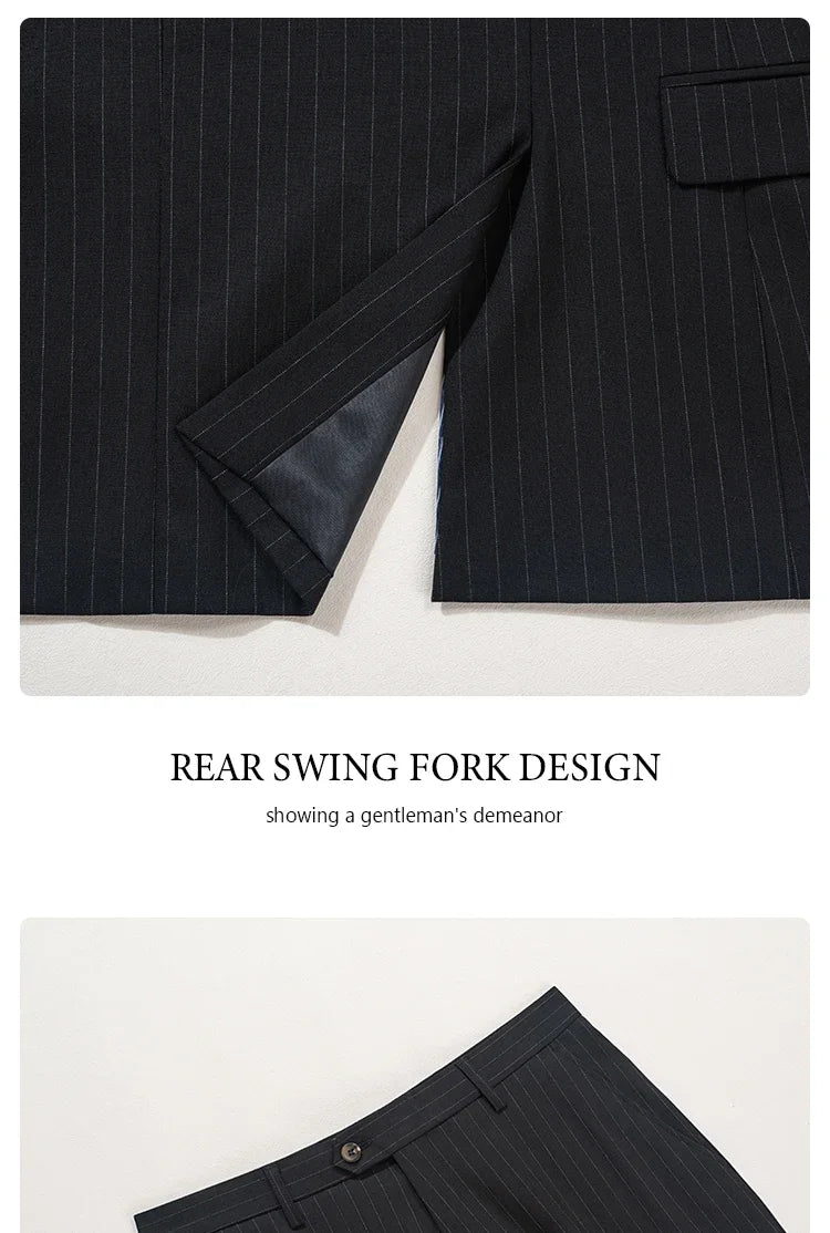 Beaumonts 3 Pieces Sriped Suit Polyviscose