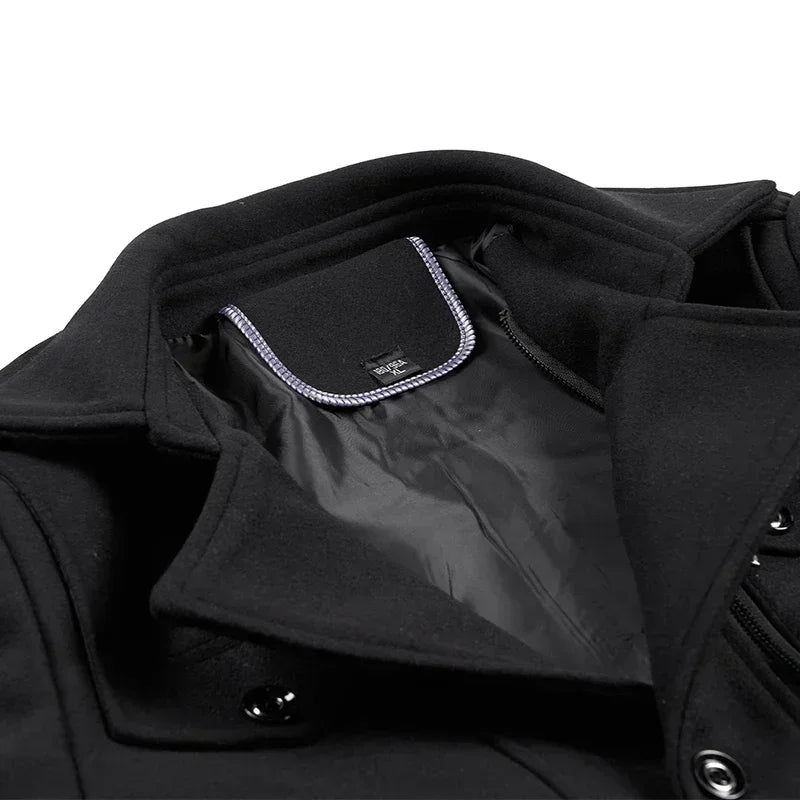 Single Breasted Woolen Overcoat