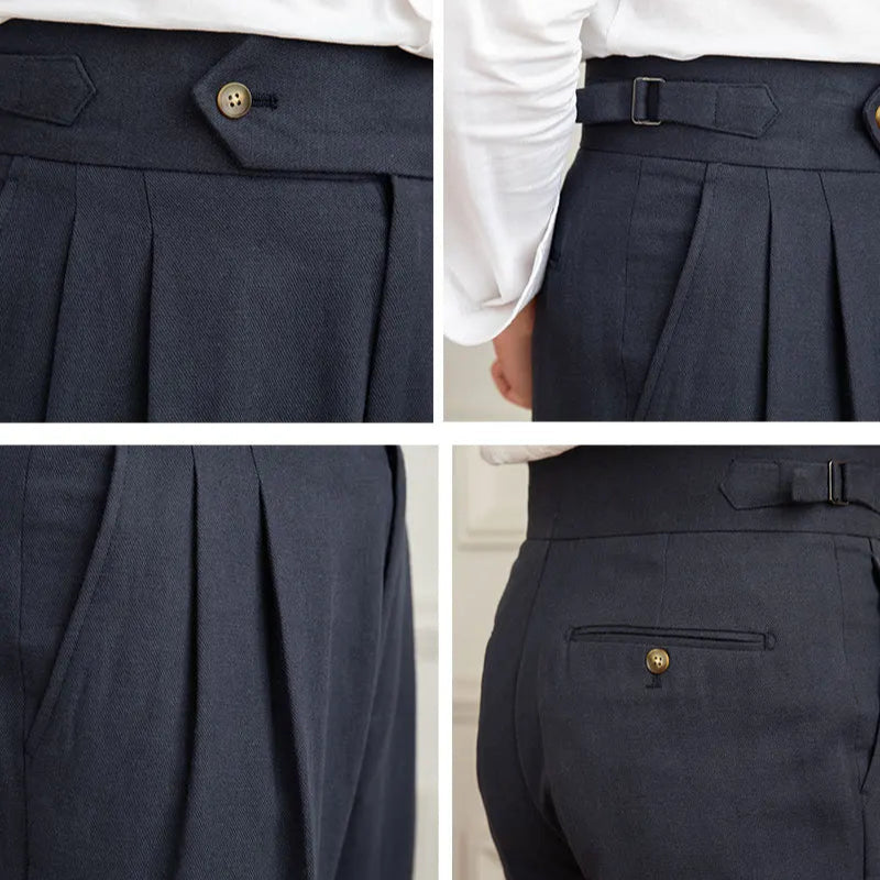 Birmingham Linen High Waist Trousers