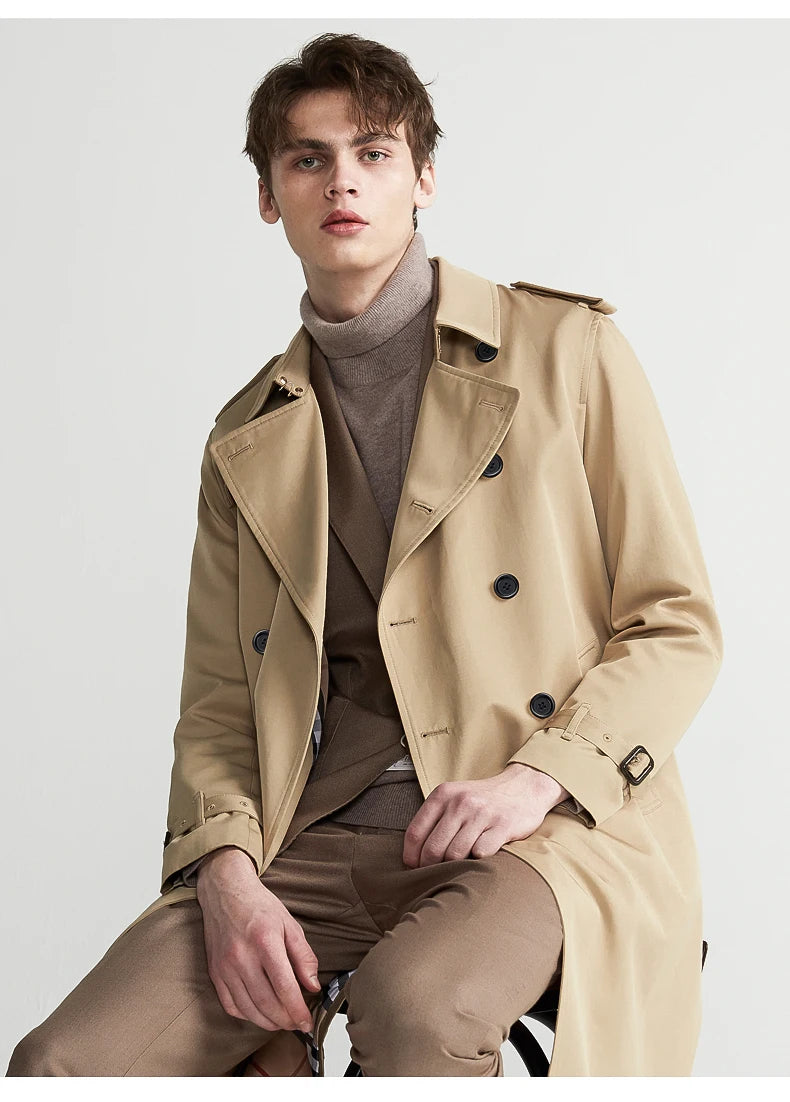 Classic Double-Breasted Trench Coat