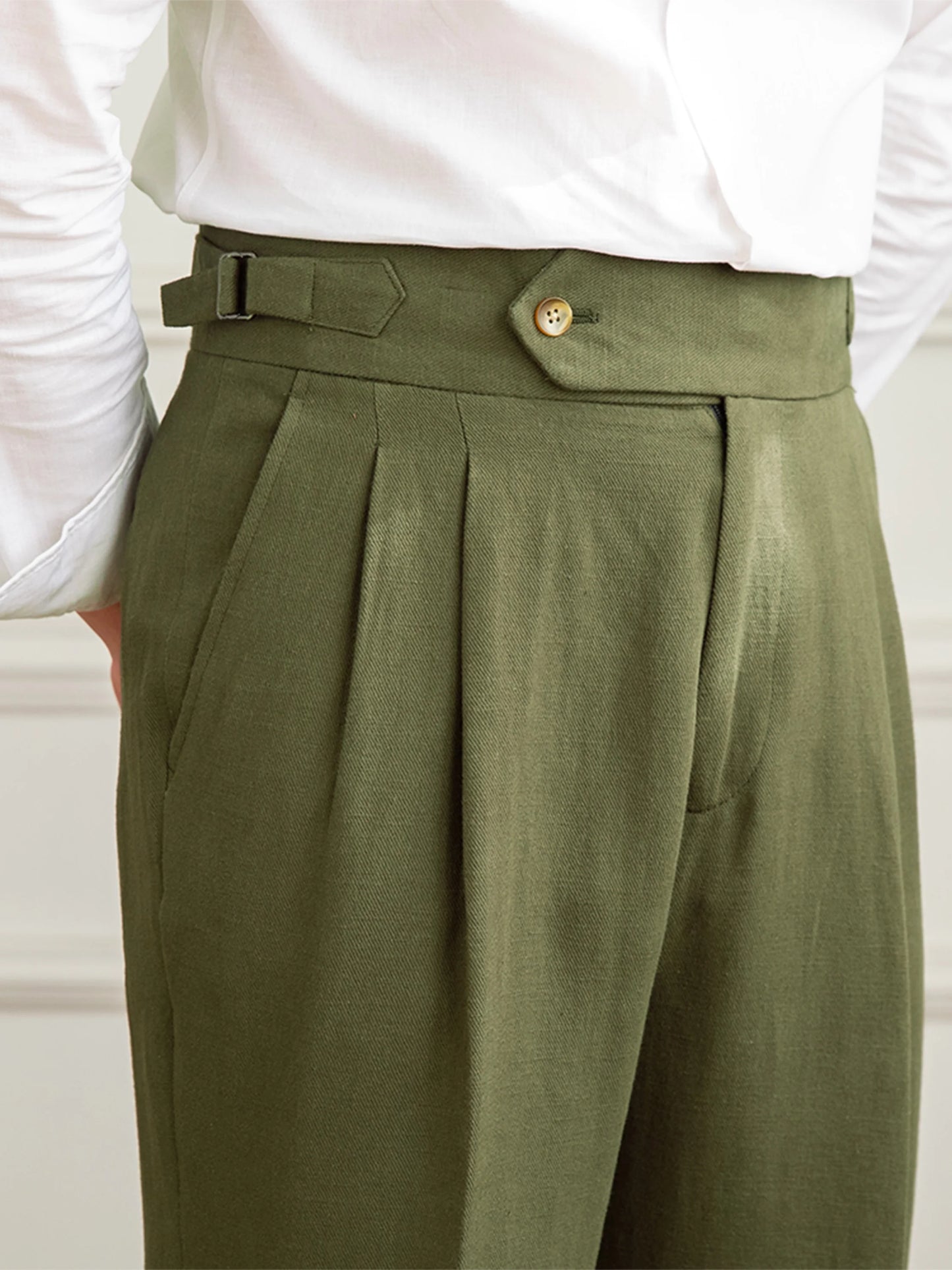 Birmingham Linen High Waist Trousers