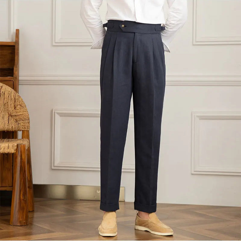 Birmingham Linen High Waist Trousers