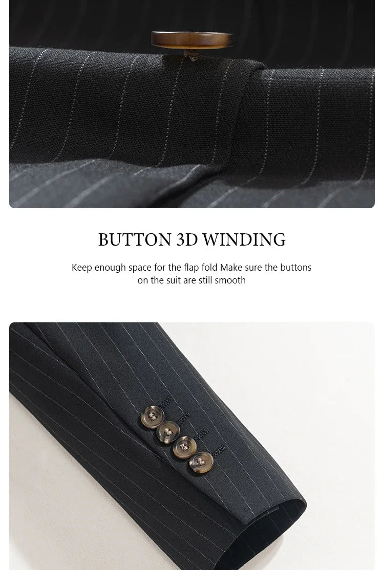 Beaumonts 3 Pieces Sriped Suit Polyviscose