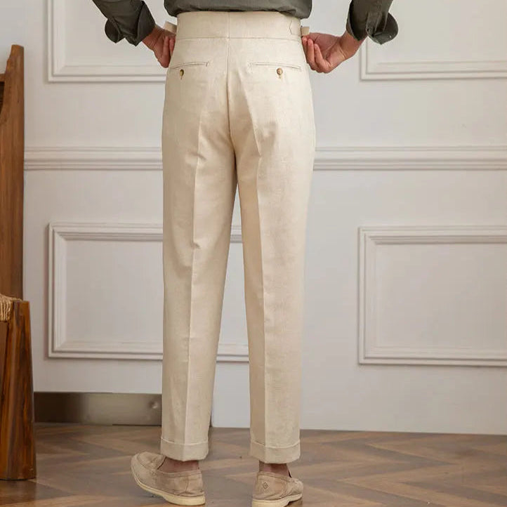 Birmingham Linen High Waist Trousers