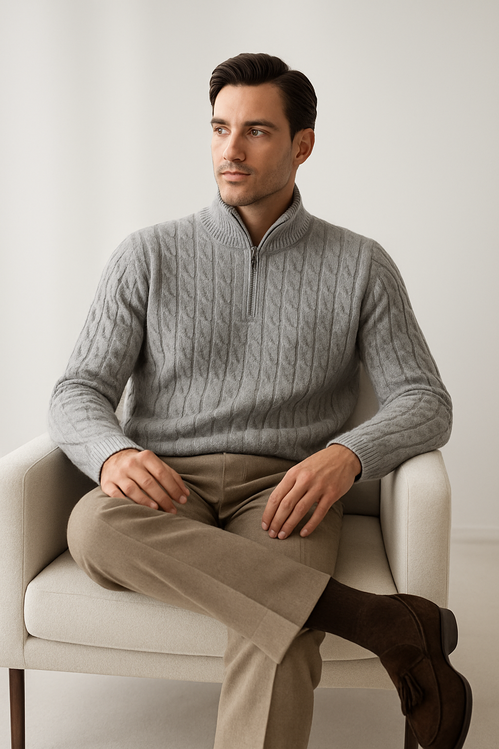 Man's Verbier Half Zip Sweater