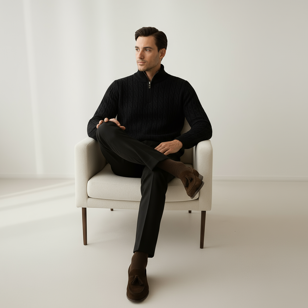 Man's Verbier Half Zip Sweater