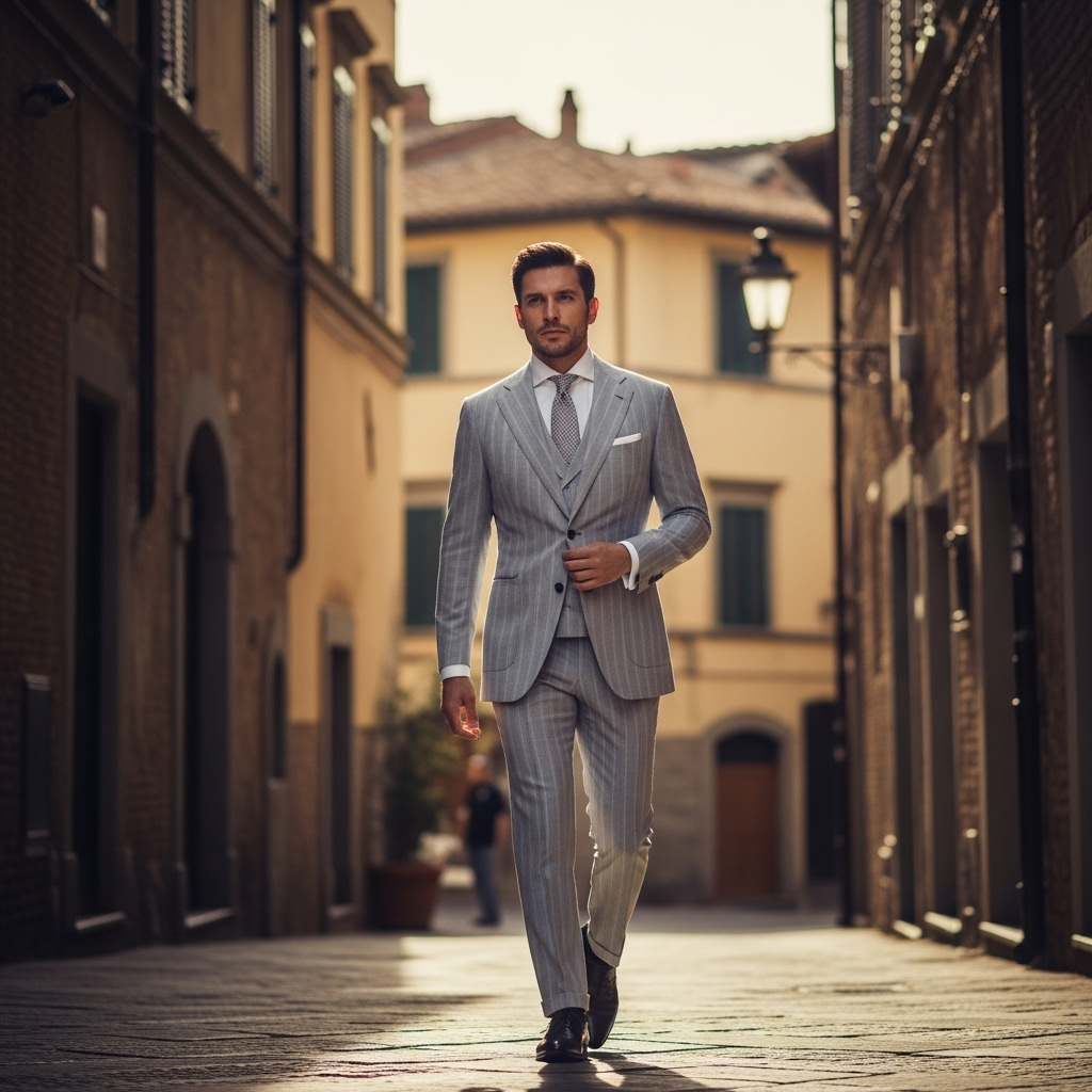 Beaumonts 3 Pieces Sriped Suit Polyviscose