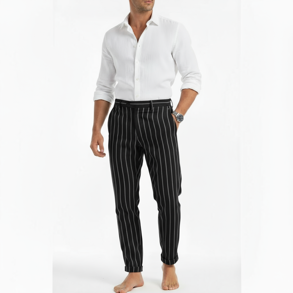 Rome Linen Stripe Trousers