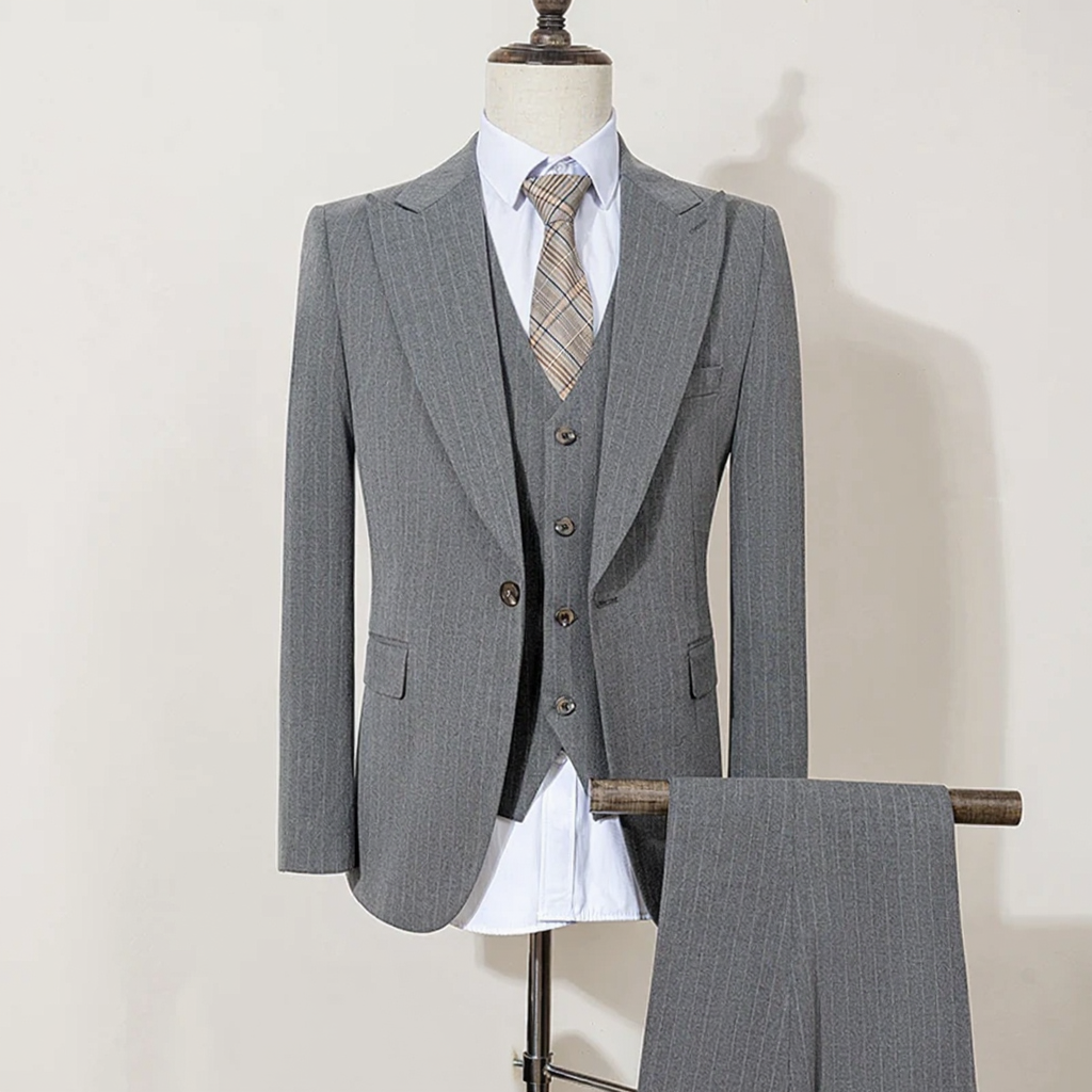 Beaumonts 3 Pieces Sriped Suit Polyviscose
