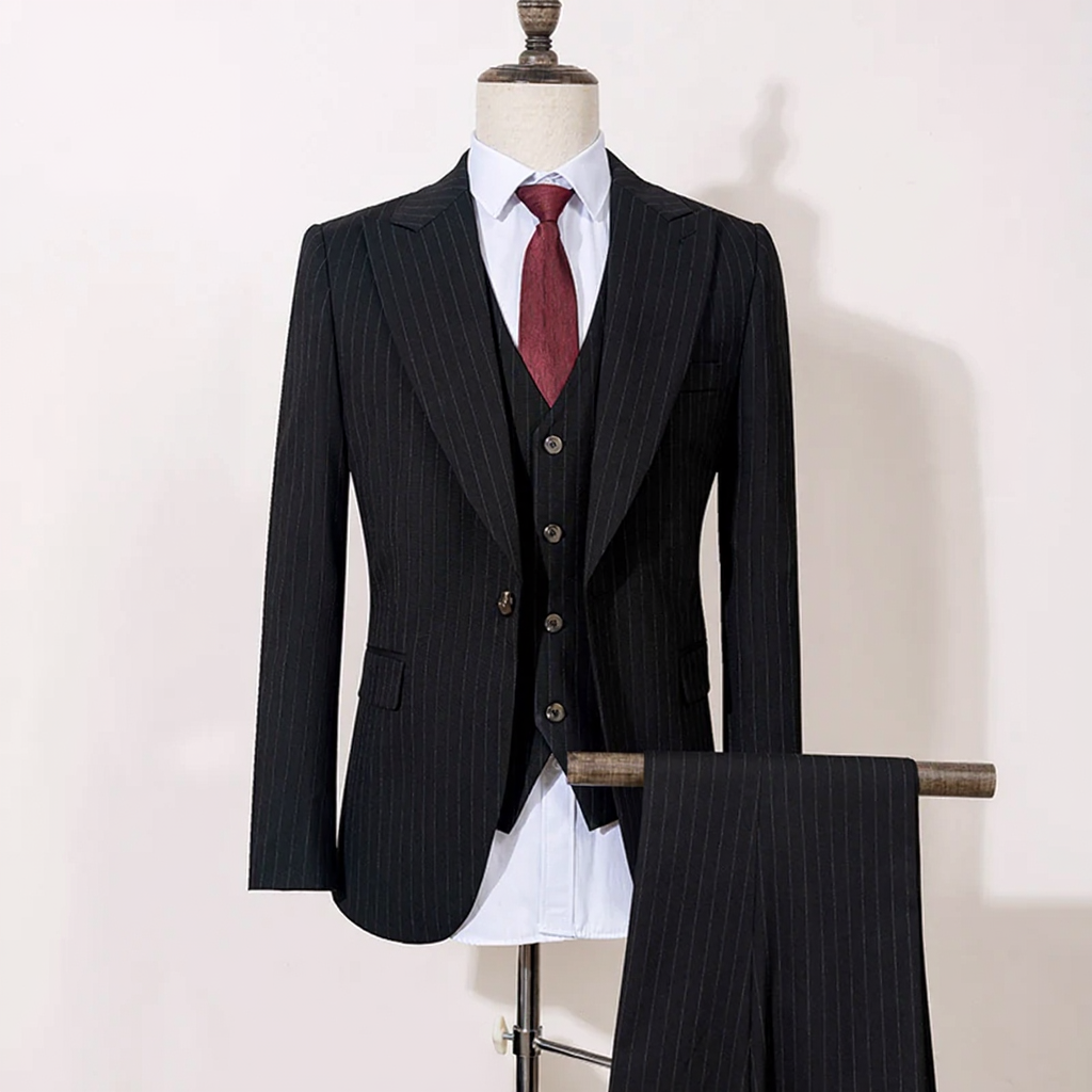Beaumonts 3 Pieces Sriped Suit Polyviscose