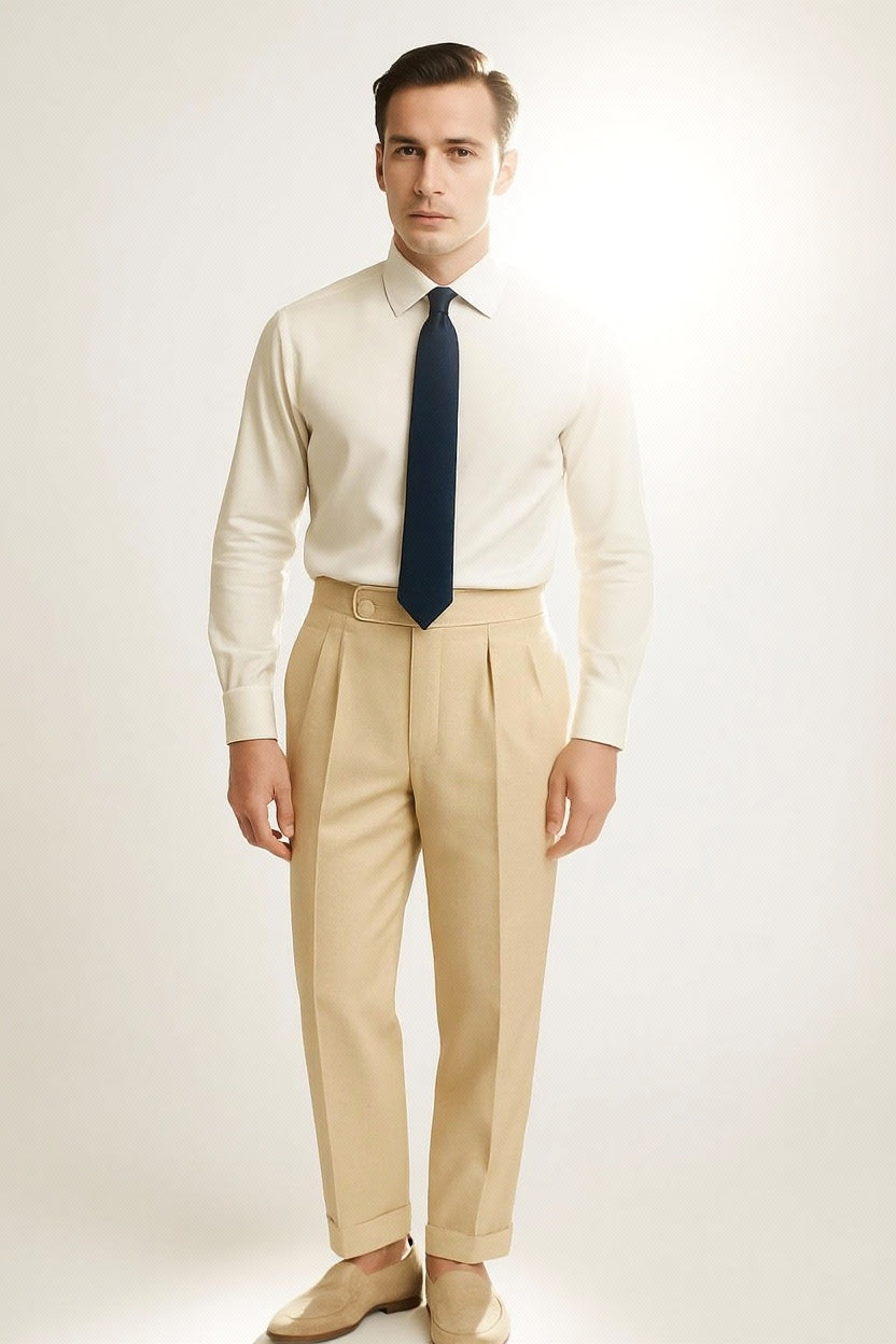 Birmingham Linen High Waist Trousers