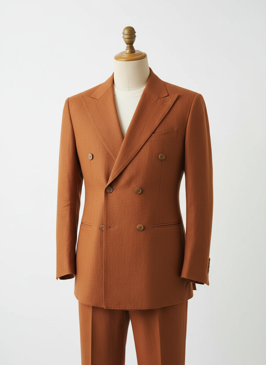 Pisa Double-Breasted Cotton Suit