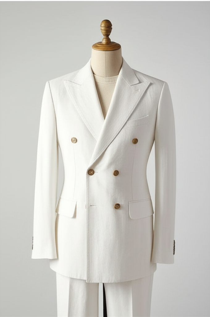 Pisa Double-Breasted Cotton Suit