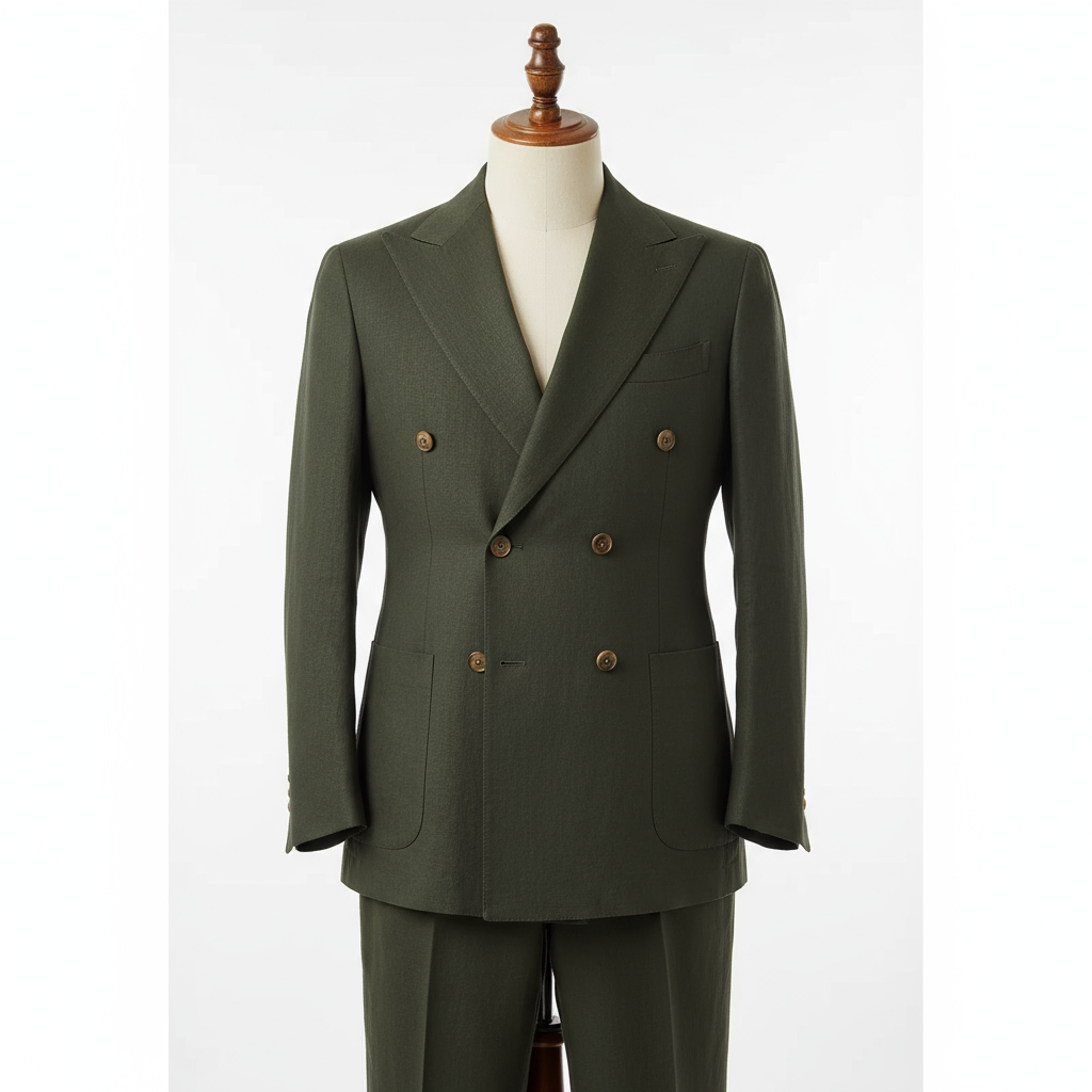 Pisa Double-Breasted Cotton Suit