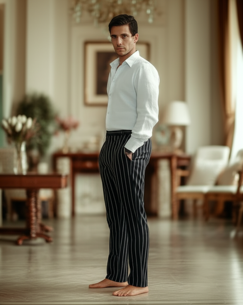 Rome Linen Stripe Trousers