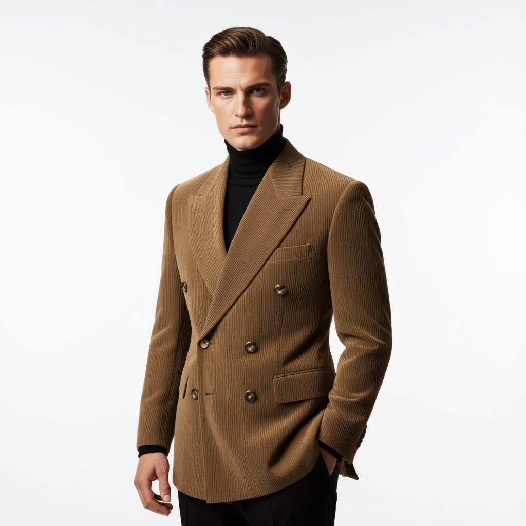 Milan Double Breasted Cotton Blazer