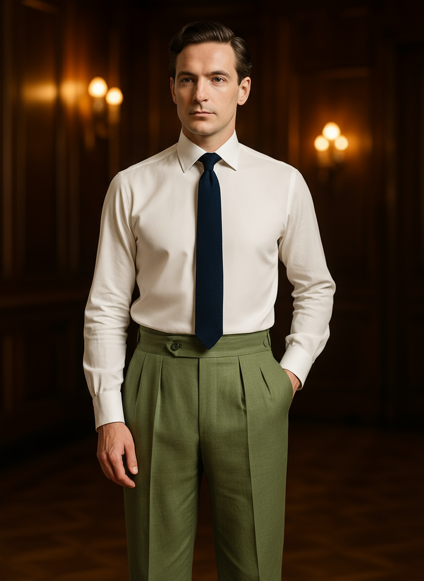 Birmingham Linen High Waist Trousers