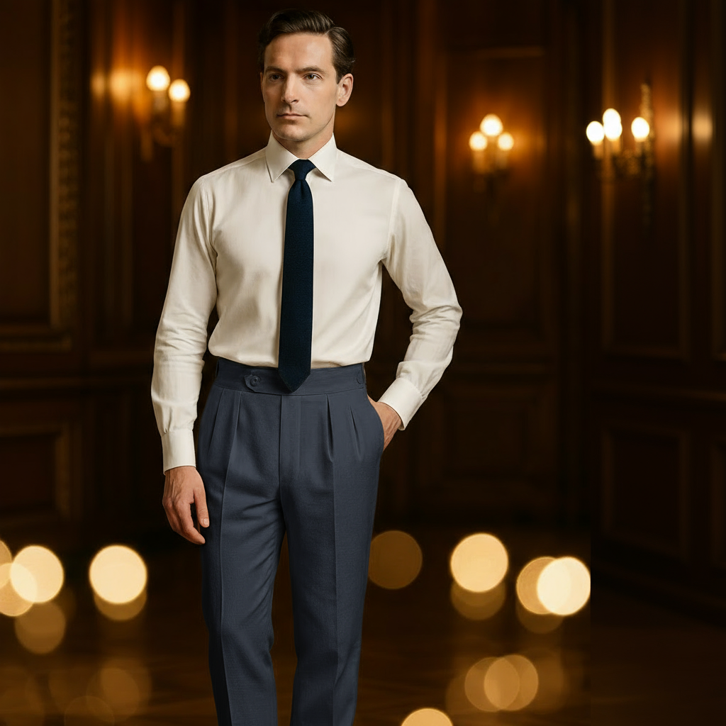Birmingham Linen High Waist Trousers