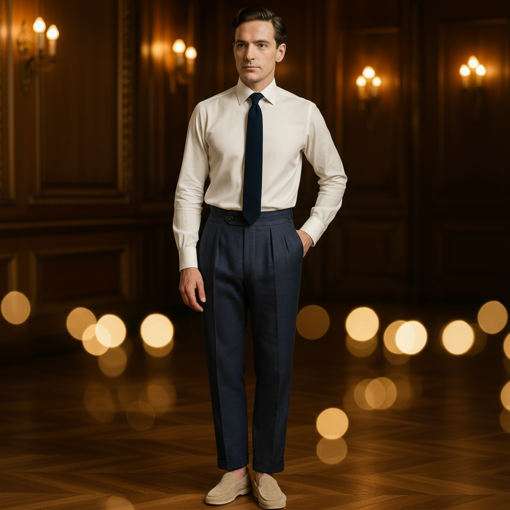 Birmingham Linen High Waist Trousers