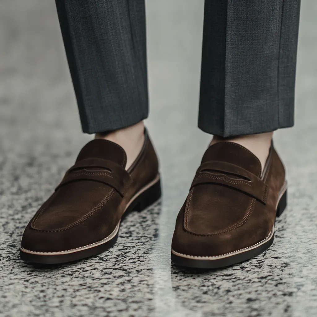 Beaumonts Suede Penny Loafers