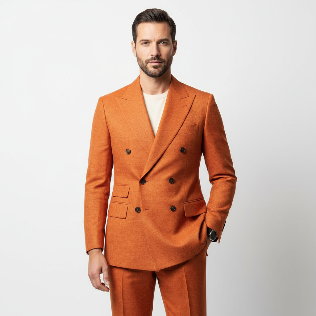 Pisa Double-Breasted Cotton Suit