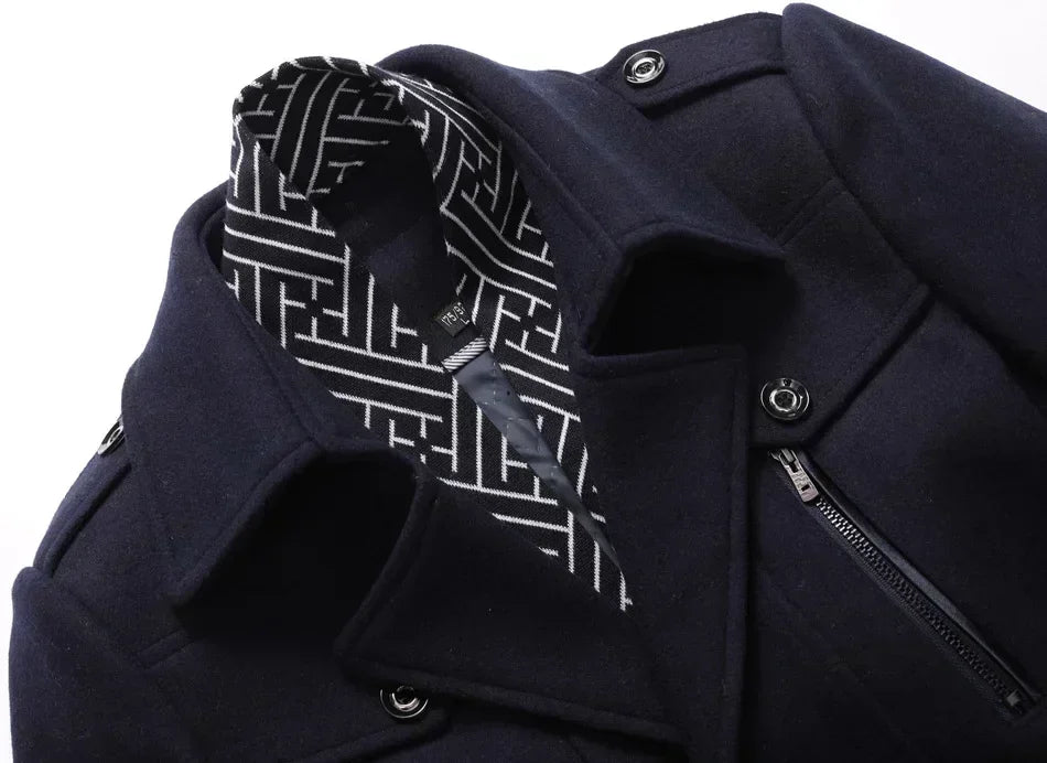 Single Breasted Woolen Overcoat
