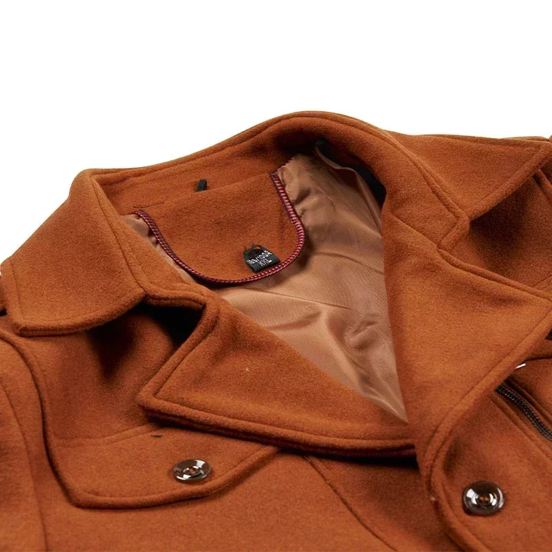 Single Breasted Woolen Overcoat