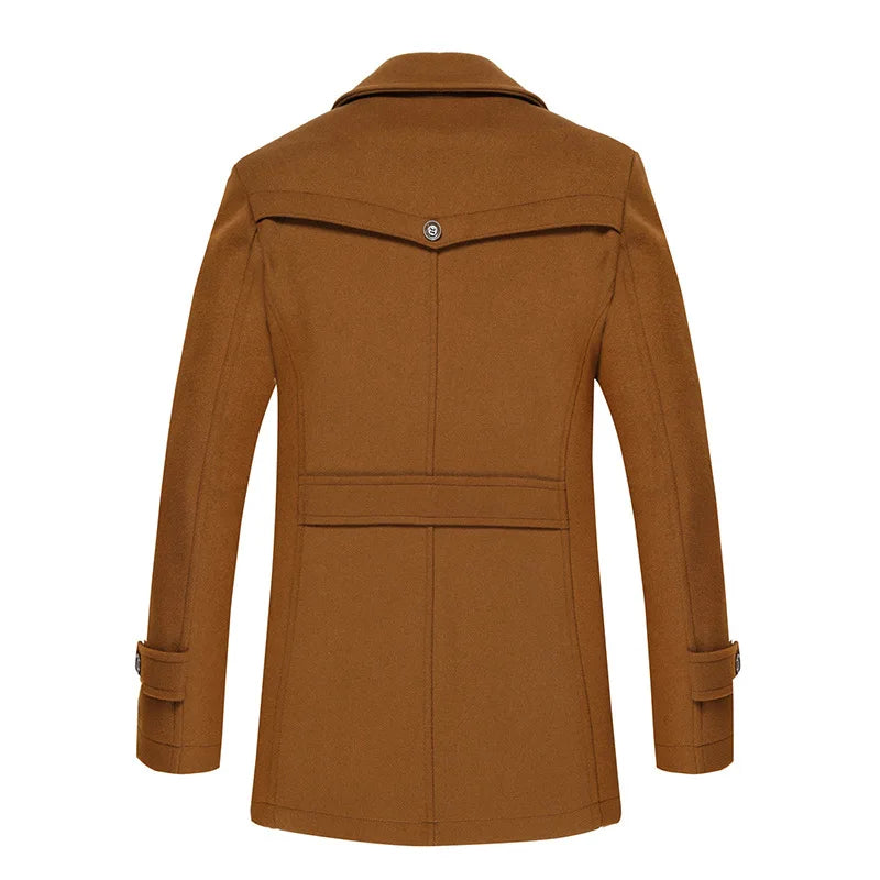 Single Breasted Woolen Overcoat