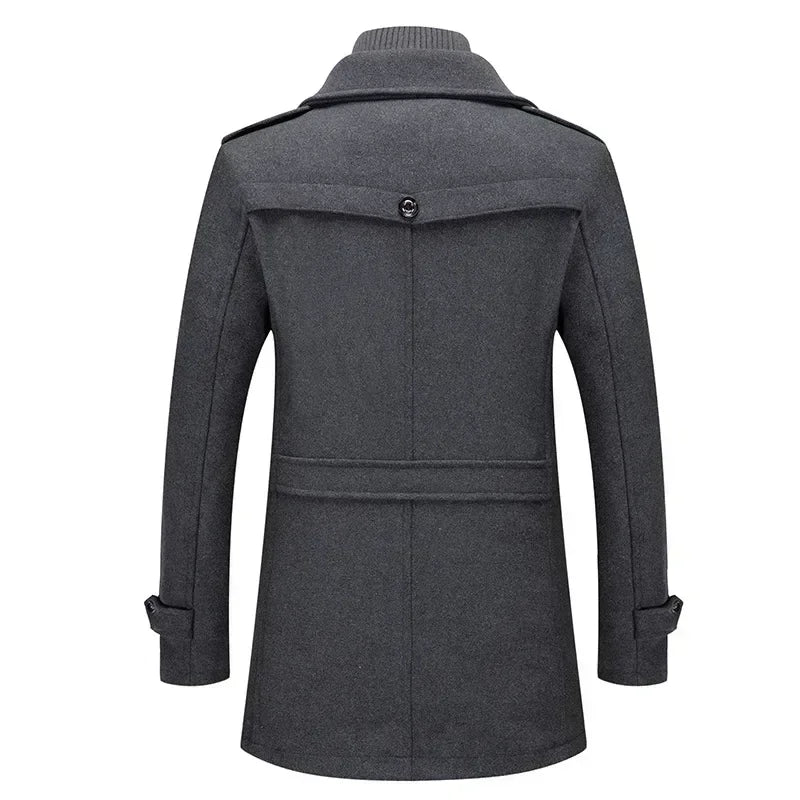 Single Breasted Woolen Overcoat