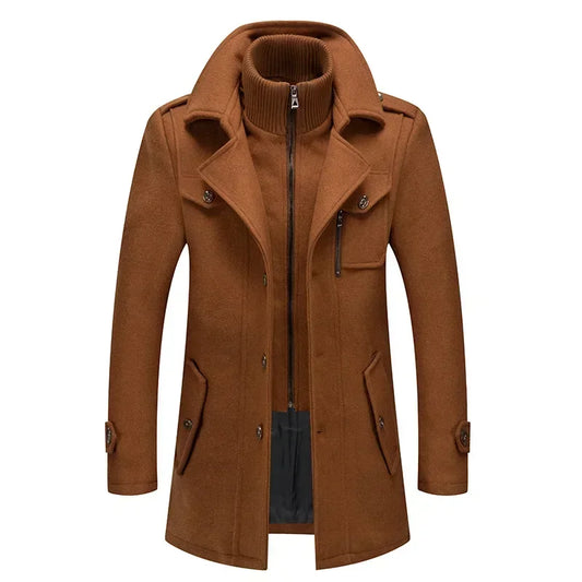Single Breasted Woolen Overcoat