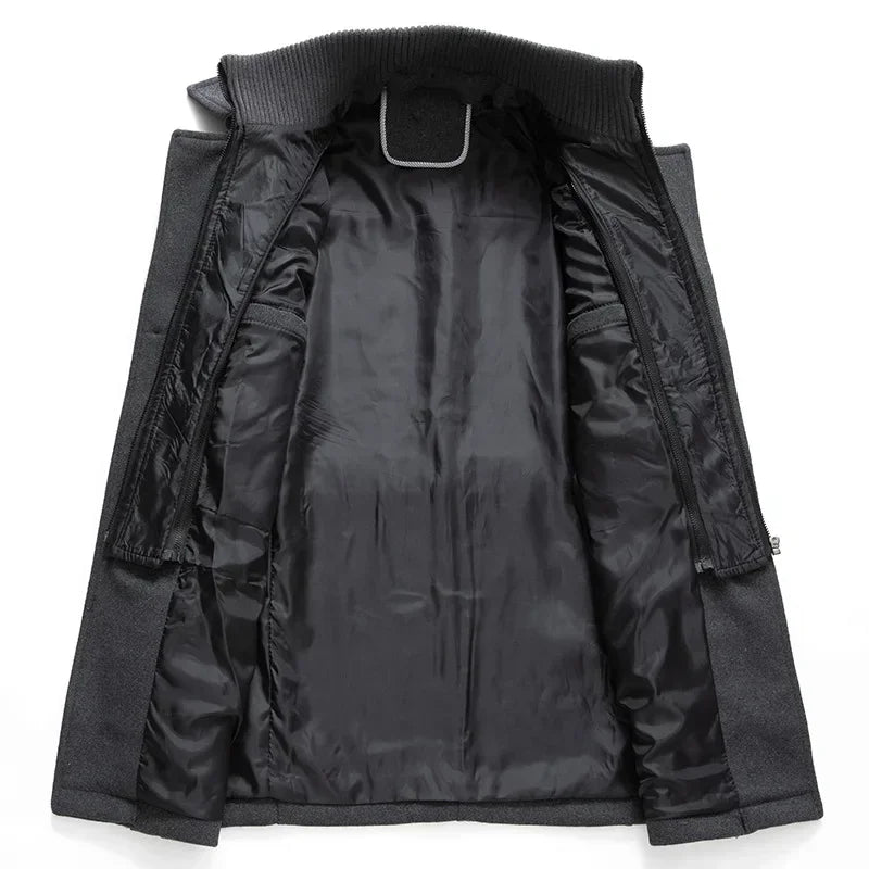 Single Breasted Woolen Overcoat