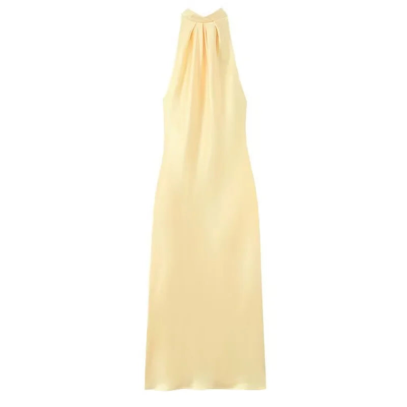 Cetara Satin Long Dress
