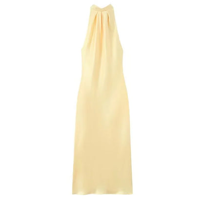 Cetara Satin Long Dress