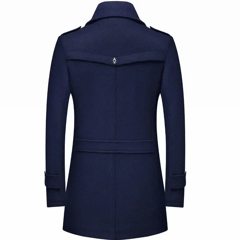 Single Breasted Woolen Overcoat