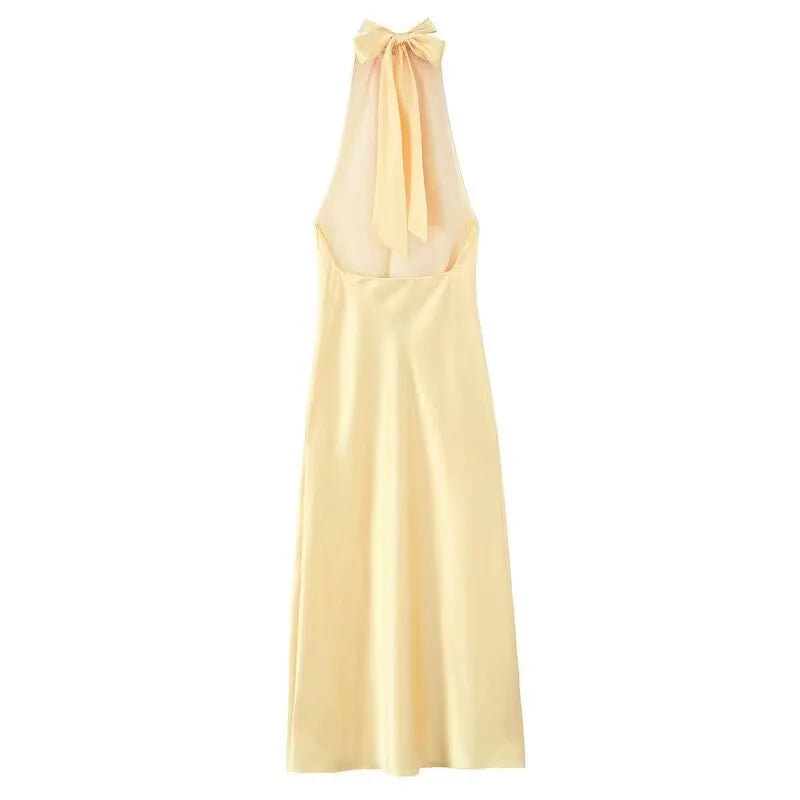 Cetara Satin Long Dress