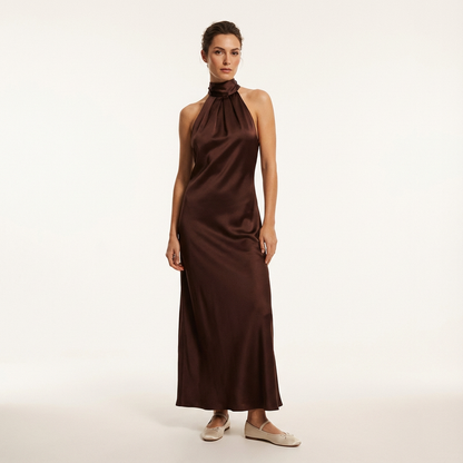 Cetara Satin Long Dress